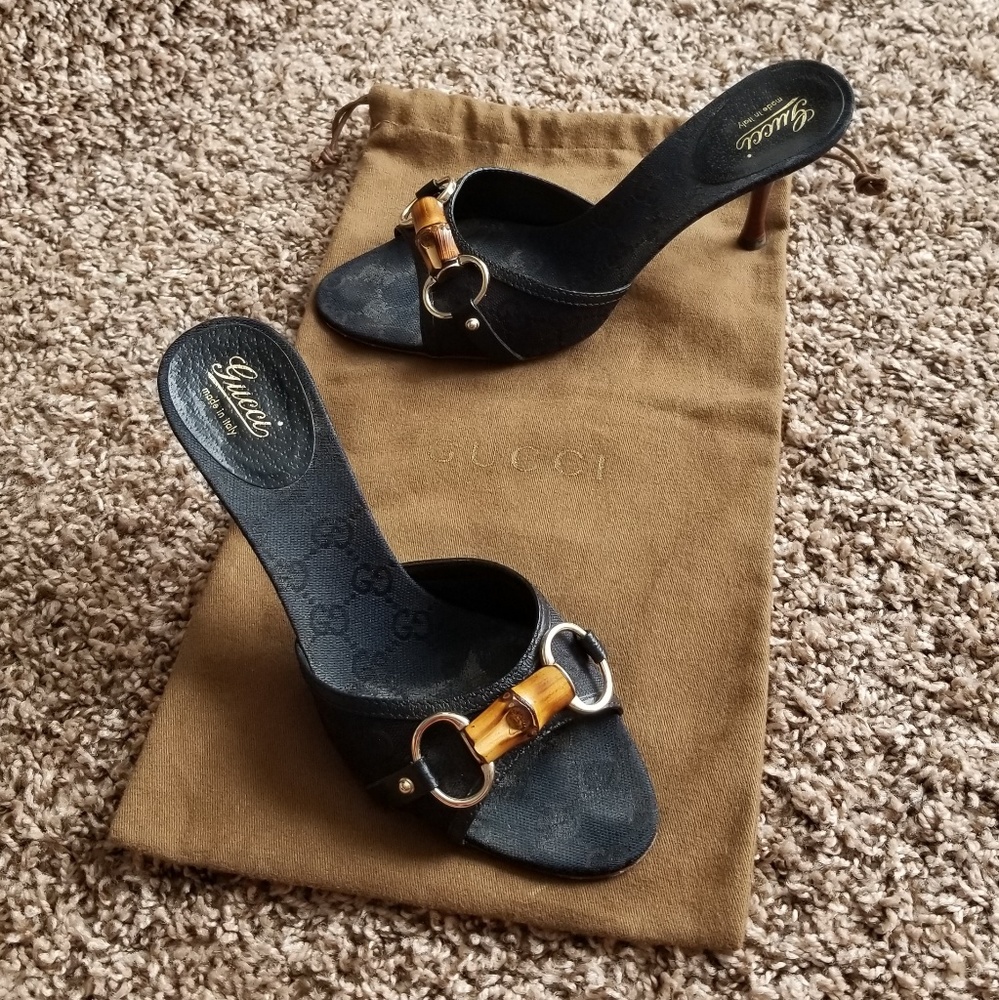 Gucci Shoes Guccissima Bamboo Heels Size 7 1/2 B